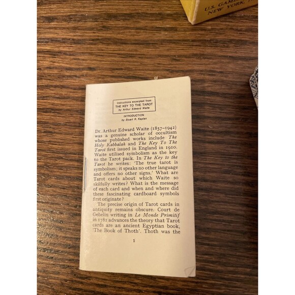 MINIATURE RIDER WAITE TAROT CARD DECK by U.S. GAMES VINTAGE 70’s COMPLETE - Picture 3 of 9